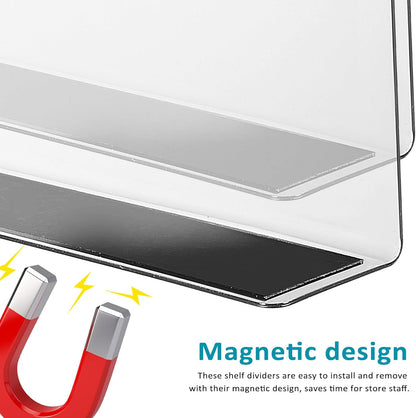 TOVINANNA Acrylic Shelf Dividers for Closet Organization: 6 Pack Tall Clear Shelves Separators for Clothing Adjustable Multi-function Divider