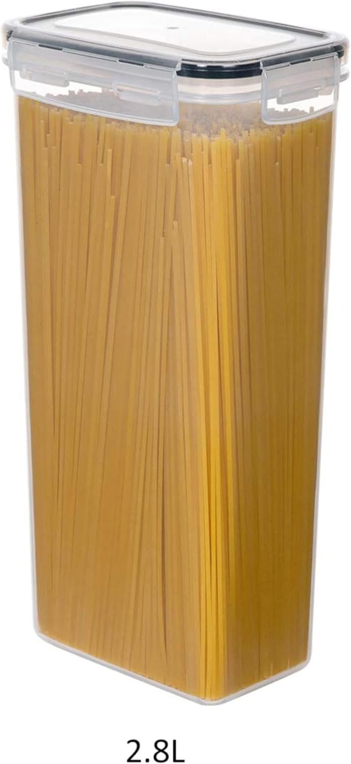 BADIABO Airtight Food Storage Containers Set, 16 Pcs BPA Free Plastic Dry Food Canisters for Kitchen Pantry Organization and Storage Ideal for Cereal, Flour & Sugar - Black Labels