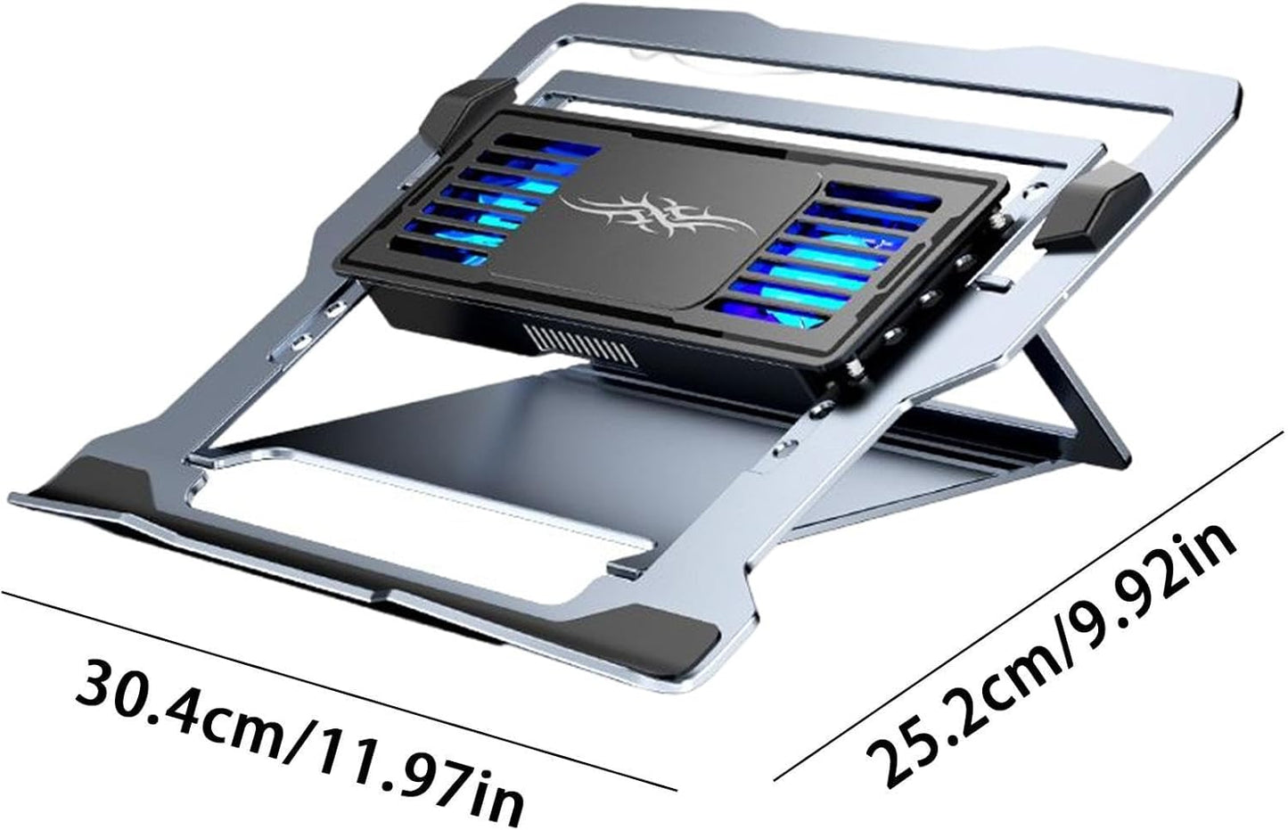 Laptop Stand with Cooling Fan - Quiet Laptop Cooling Pad Height Adjustable,Rechargeable Cooler Ergonomic Notebook Support Tabletop Riser for Boyfriend, Girlfriend