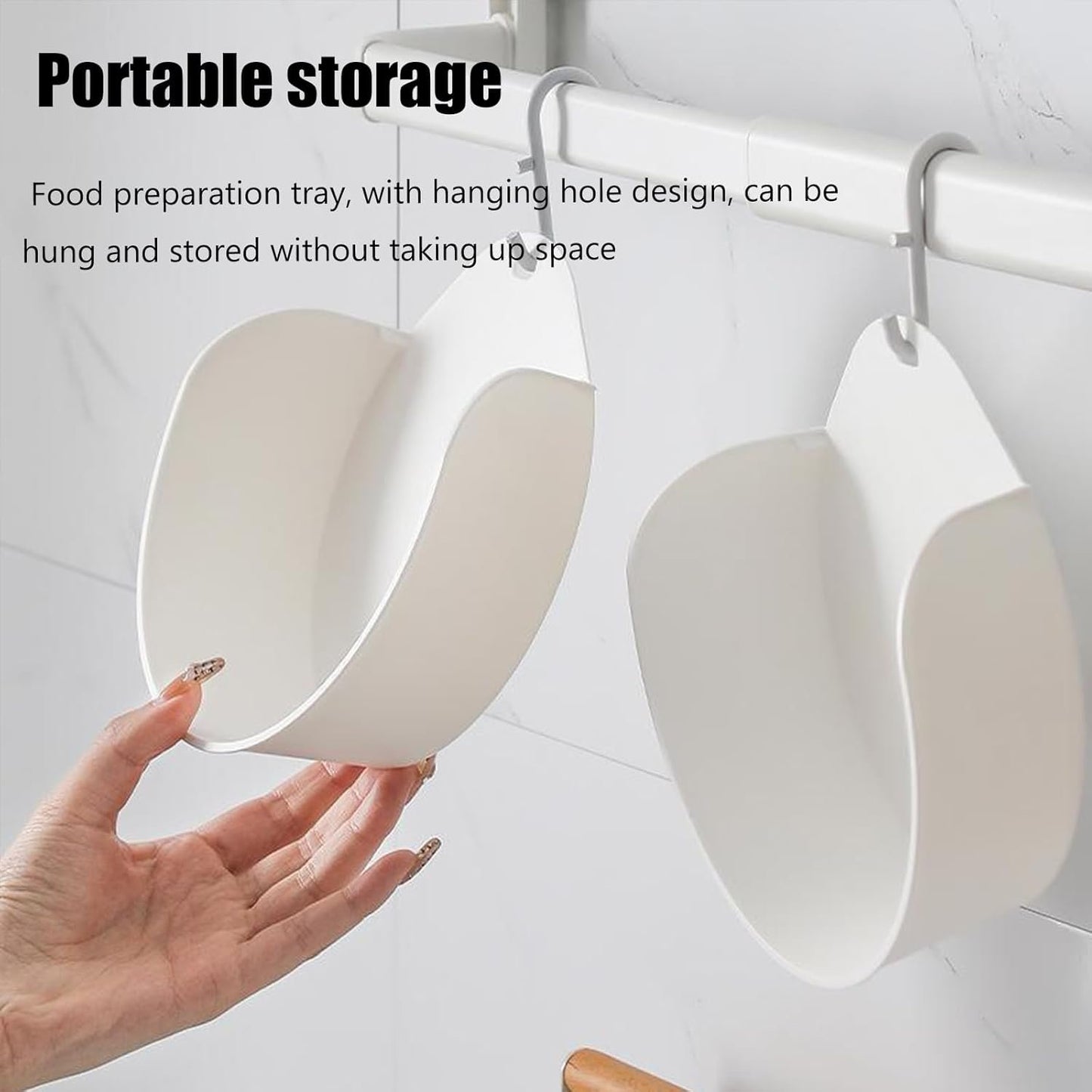 3/4PCS Food Prep Bowls for Cutting Board, Food Preparation Tray,Convenient Chopping Board Side Dish Plate (3PCS)