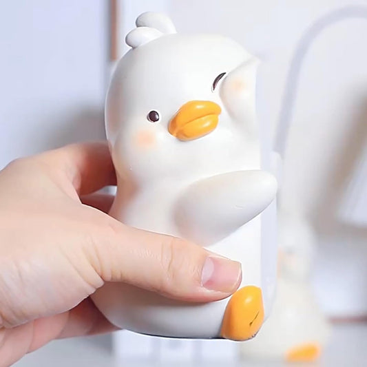 LADDERU Hug Duck Bookends, Cute Book Ends Decorative Bookends for Shelves, Creative Resin Boo1k Holders for Shelf Desk Home Office Decoration (Duck)