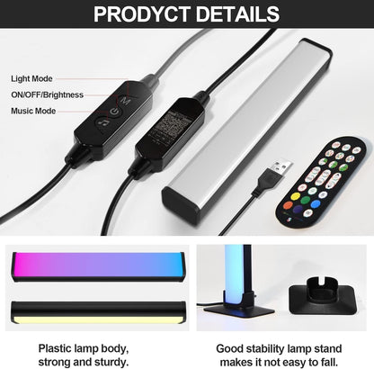 Smart LED Light Bar, 2Pack RGB Smart LED Light Bars with 46 Scene and Music Modes, Gaming Lights That Sync with TV Backlight, LEDs RGB Ambient Color Changing Lighting for Gaming, Bedroom (10inches)