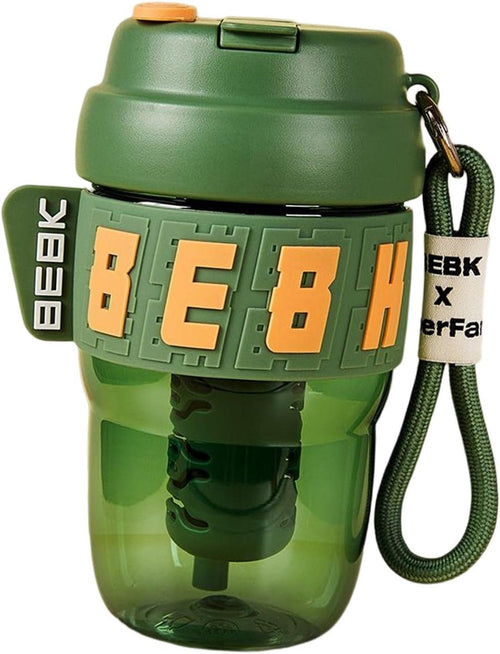 Portable Water Bottle, Water Cup Water Drinking Bottle 19.6oz Water Jug Drinking Cup Coffee Cup with Lid for Traveling, Hiking, Gym, Women Men, Green