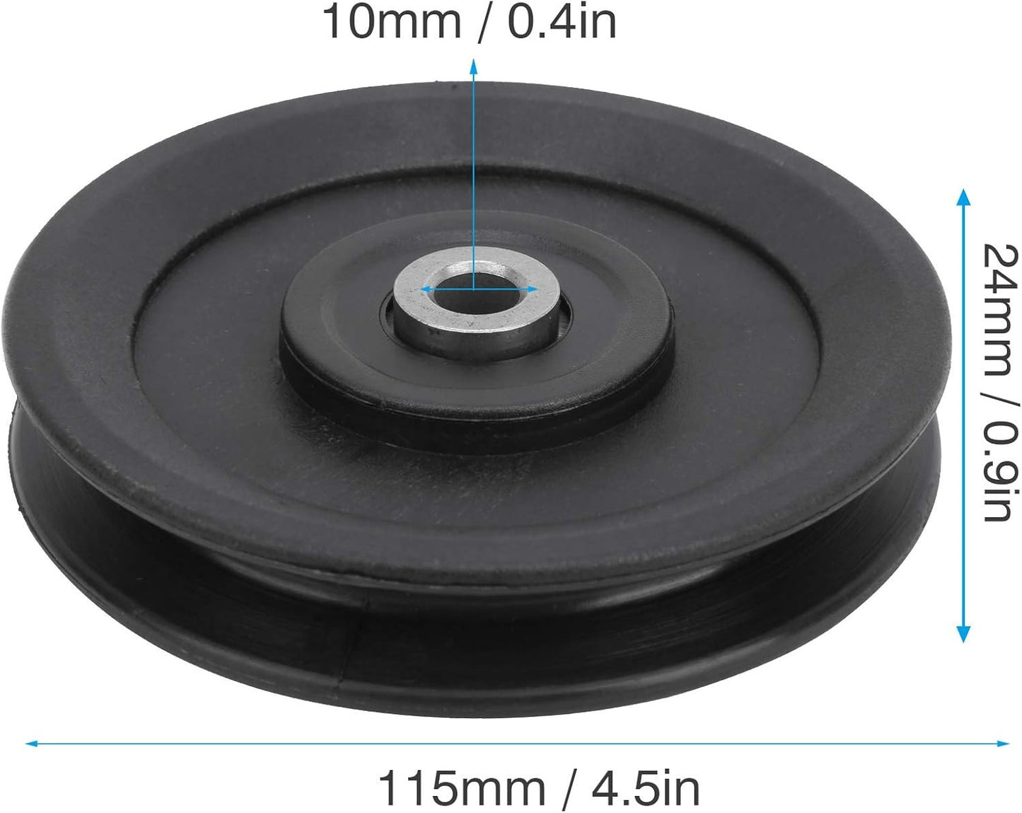 10 Pcs 115mm Nylon Bearing Pulley Wheel Replacement Home Gym Equipment Machine Attachments Exercise Strength Training Accessory Combined Fitness Supplies