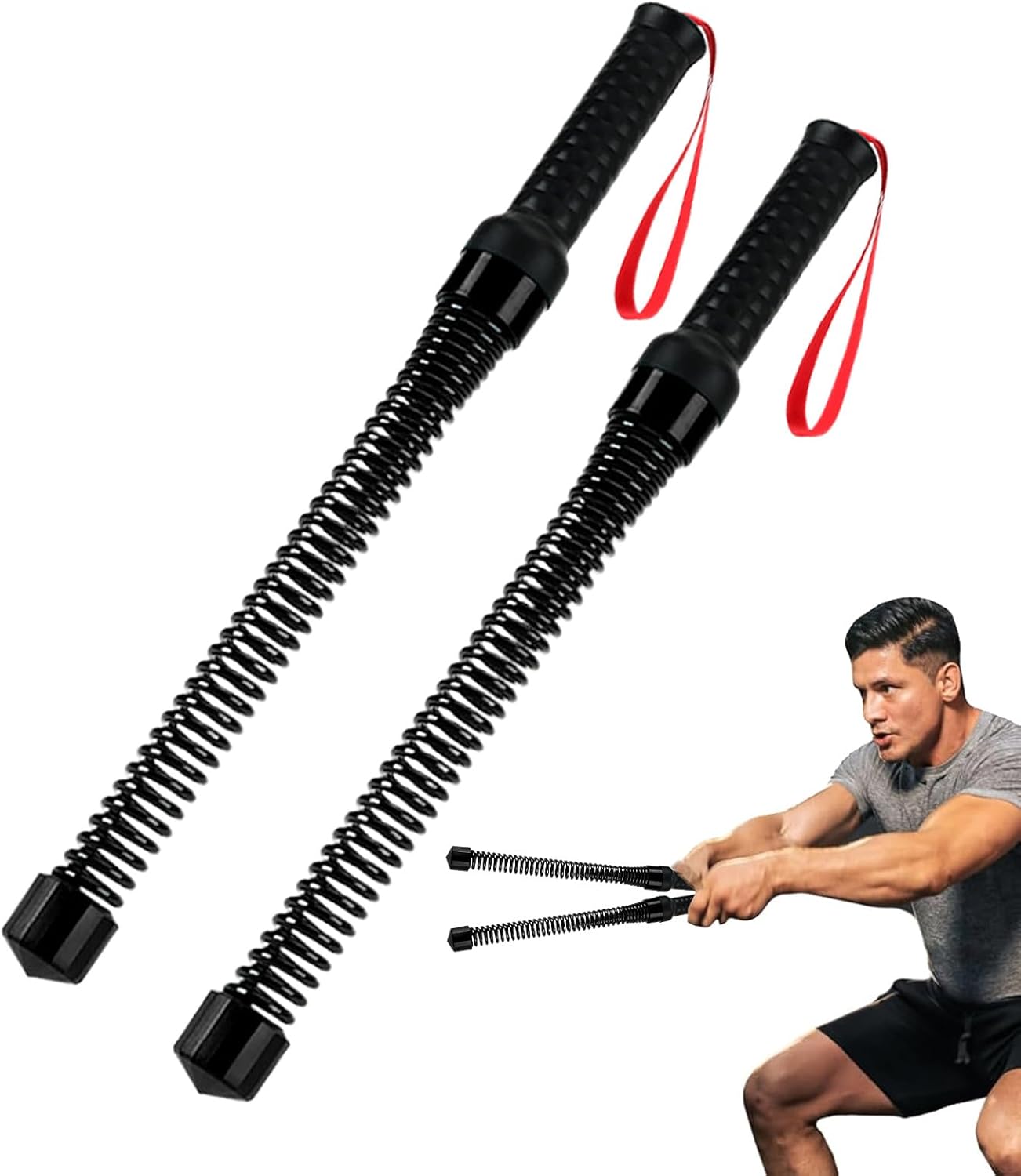 Heavy Ropes for Exercise Training, Heavy Ropes, Training, Portable, 2 x Fitness Equipment Cordless Design, Quiet Workout Solution, for Home Men Gyms Outdoor Activities, 18.5 Inch