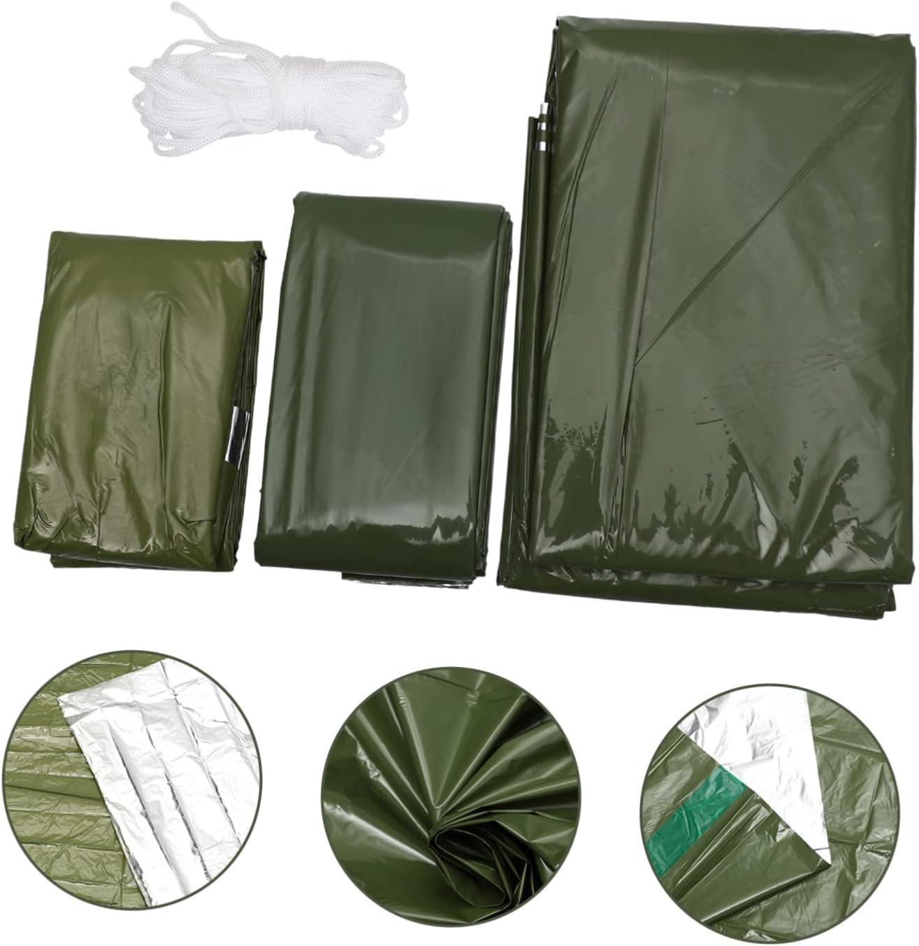 SUPVOX Emergency Tent Cooling Tarp Sack Heated Blanket Bags Emergency Equipment Thermal Liner Camping Bum Tents Pe Tear-Resistant Material Orange