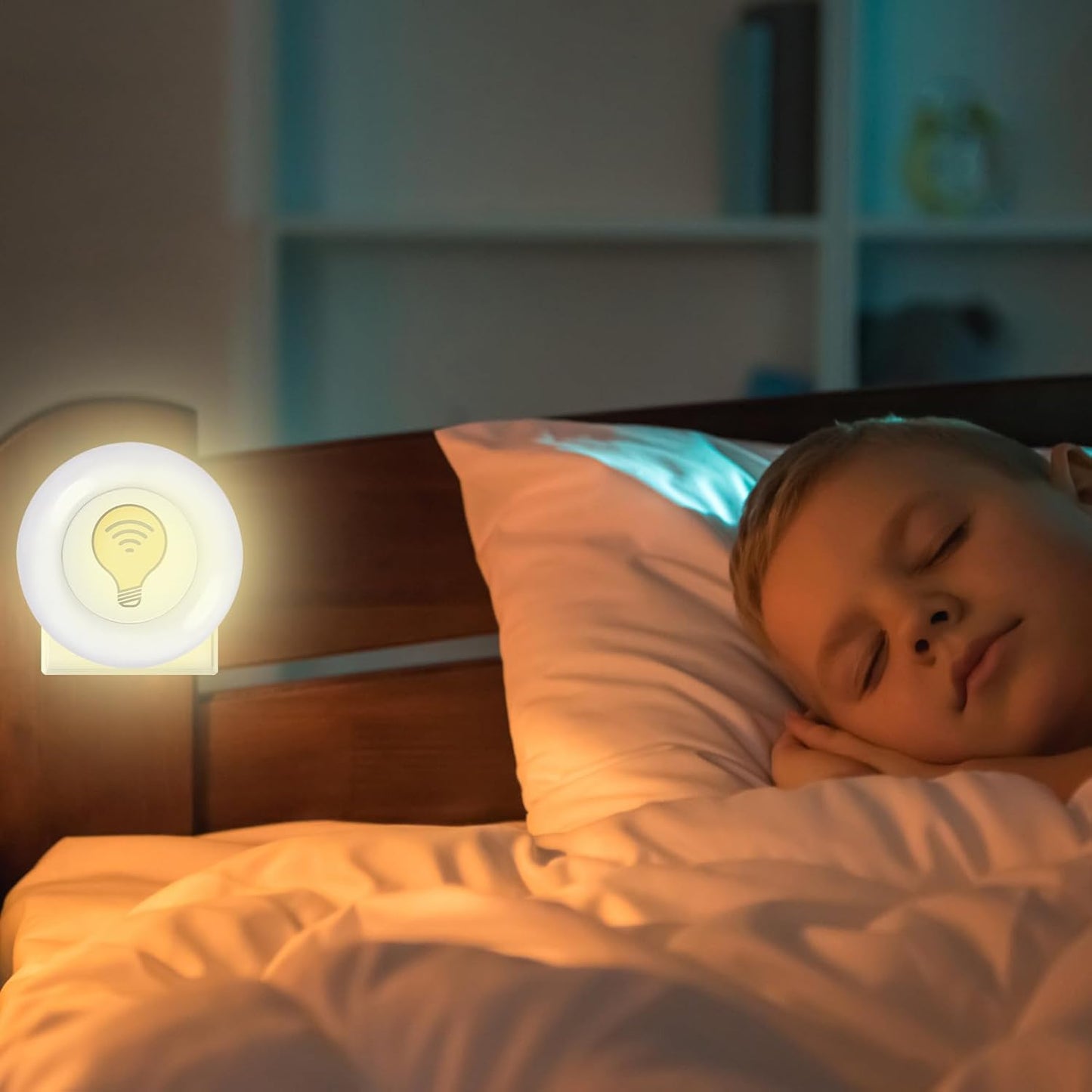 Voice Activated Lamp | LED USB Plug-in Intelligent Night Light - Brightness Adjustable Lamp, Decorative Ambience Lighting for Home, Living Room, Kids' Desk