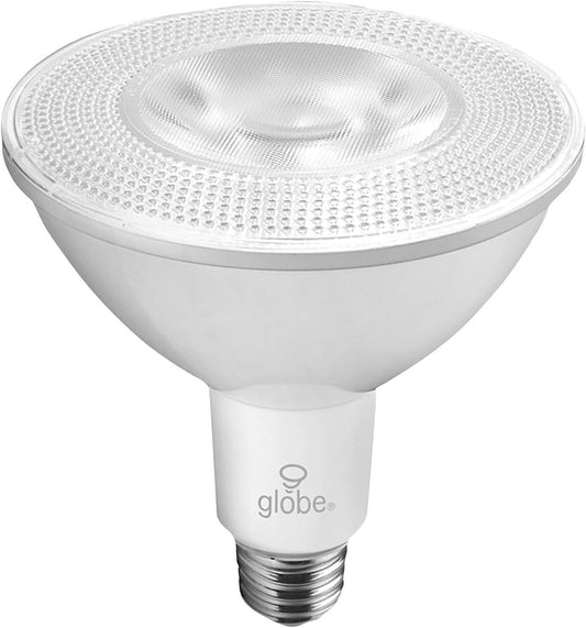 Globe Electric 50043 Wi-Fi Smart 10 Watt (90W Equivalent) Multicolor Changing RGB Tunable White Frosted LED Light Bulb, No Hub Required, Voice Activated, 2000K - 5000K, PAR38 Shape, E26 Base