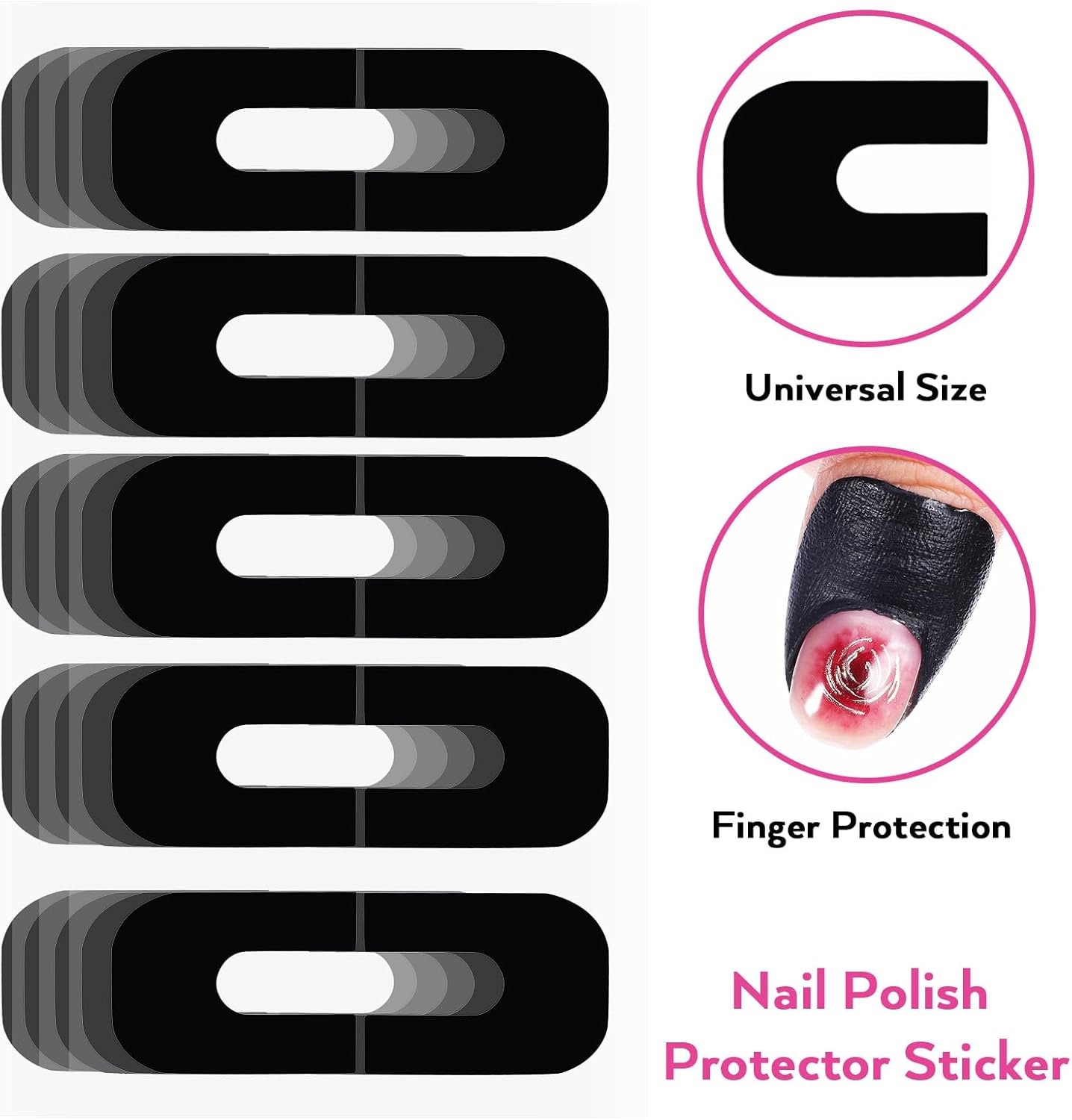 FRCOLOR 200 Sheets Nail Polish Protector Nail Guards Nail Gel Stickers Nail Care Tools Nail Polish Protector For Fingers