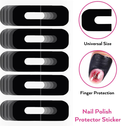 FRCOLOR 200 Sheets Nail Polish Protector Nail Guards Nail Gel Stickers Nail Care Tools Nail Polish Protector For Fingers