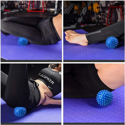 Spiky Massage Ball for Feet – Plantar Fasciitis Relief, Full Body Trigger Point Therapy, Muscle Recovery, and Pain Relief – Pack of 2 (Blue & Mint Green)