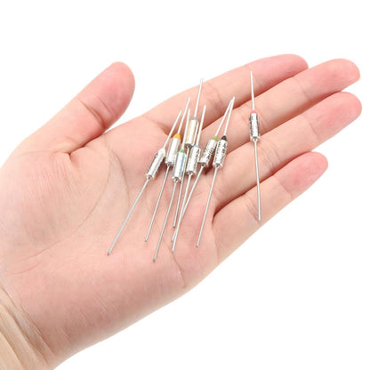 MECCANIXITY 10Pcs Metal Temperature Thermal Fuse RY133 133 °C 271.4 °F 10A 250V Cutoff Thermal Fuse for Motor Transformer Electric Industrial Home Appliance