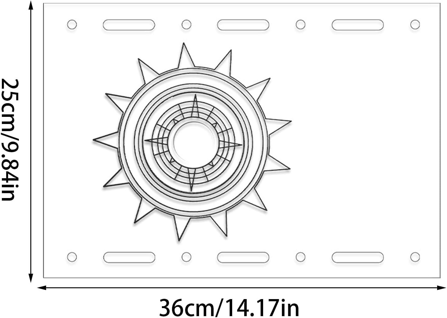 shjxi Camping Dining Set, Lightweight Camping Plates, Outdoor Dining Plates | Transparent Camping Table Top for Picnics, Barbecues, and Outdoor Dining, Ideal for Camping and Recreational Use