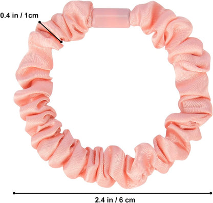 JessLab Scrunchies Hair Scrunchies, 10 Pieces Silk Ties Ponytail Holders Delicate Damage Free, Elastic Hair, Girls Women, Satin