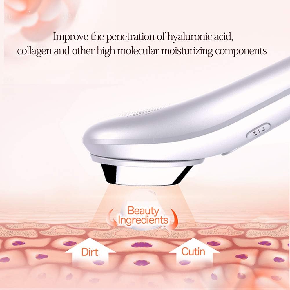 Skin Care Beauty Device, Facial Cleaner,Hot and Cold Skin Care Facial Massager Device,Ion Induced Deep Cleaning With High Frequency,Nourishing Importing,Remove The Dirt,Firming Skin,Prevent Acne And Wrinkles,USB Rechargeable