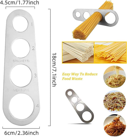 Pasta Spaghetti Measurer Tool, 2PCS Stainless Steel Pasta Portion Control Gadgets Noodle Portion Measure Kitchen Cooking Tool