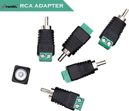 Niewalda RCA to AV Screw Terminal Adapter - 6pcs Male Plugs, Connector, Video Speaker Converter, Solderless Cable