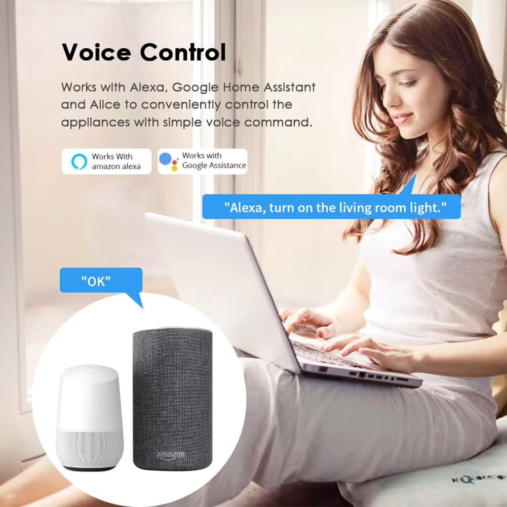 Smart Relay, Smart Switch WiFi Module, Mini | Home Automation, Voice & App Control, Timer, Scheduling & Family Sharing | 2-Way Switch | Works with Alexa & Google Home
