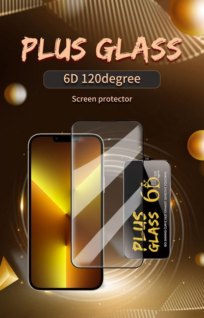 TechWork for iPhone 14 Pro Max Screen Protector, 9H Hardness, Full Covered Tempered Glass Screen Protector, Anti-Scratch, Anti-Fingerprint, Anti-Explosion, 6D Plus Glass