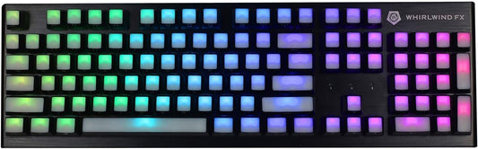 Whirlwind FX Lightcap Keycaps - Upgrade Set for Mechanical Keyboards: Compatible with Standard 104 US Layout