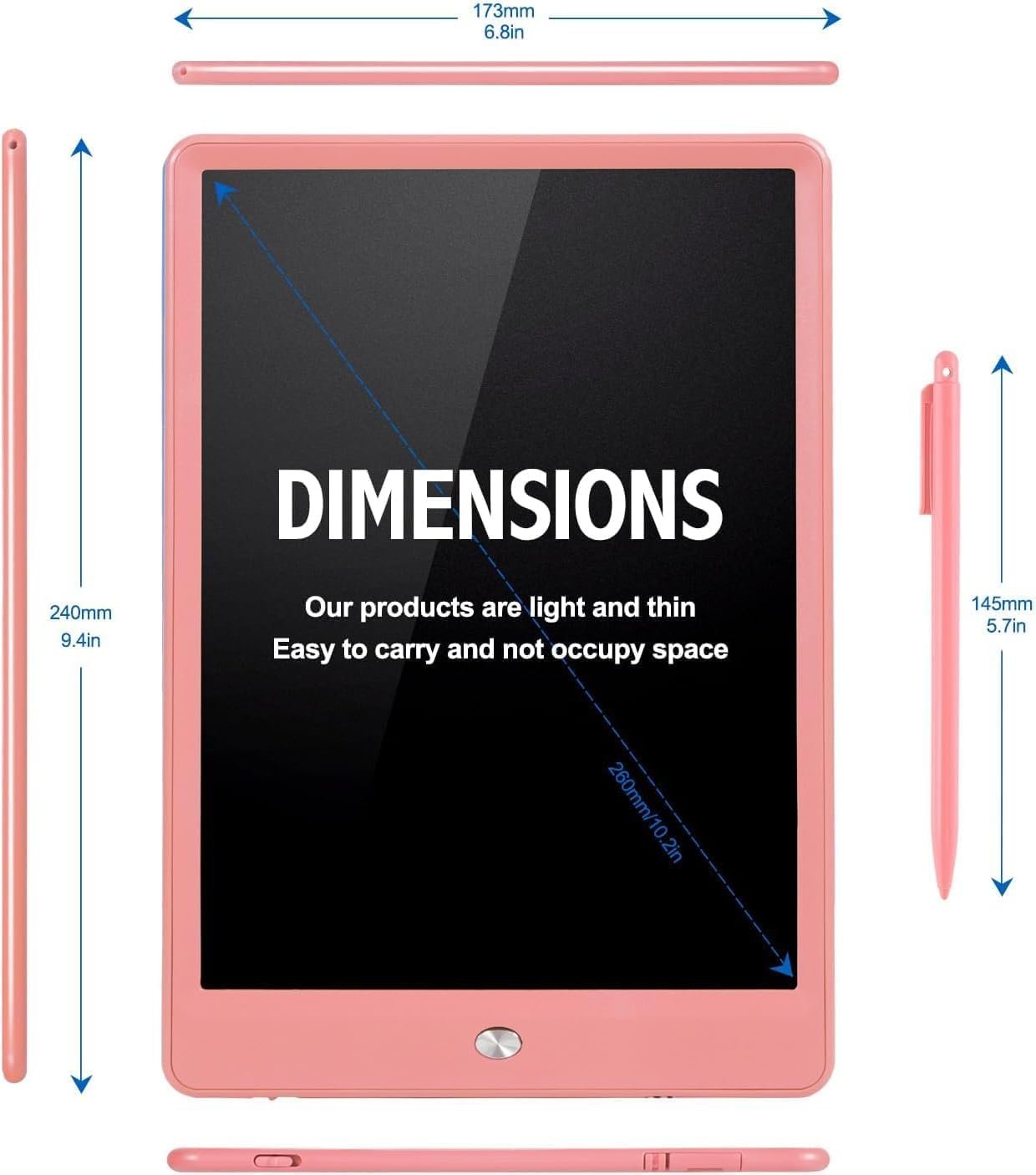 EooCoo Toys for 3-6 Years Old Girls Boys, 10 Inch LCD Writing Tablet, Electronic Drawing Tablet, Doodle Board, Party Birthday Gifts for Kids, Educational Learning Toys Toddler Travel Essentials
