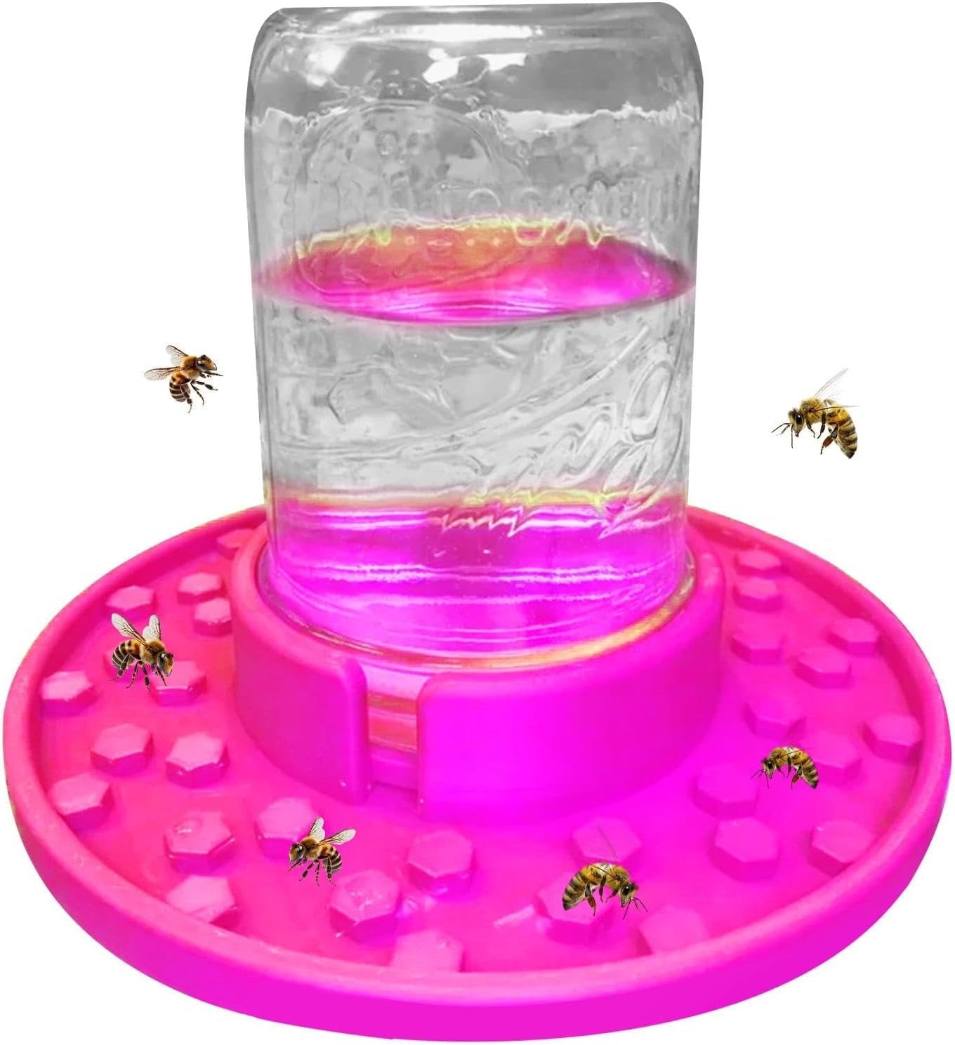 Bee Watering Station - Bee Feeder Jar, Portable Bee Waterer Tool, Garden Bee Drinking Fountain | Durablee Bee Water Dispenser, Multifunctional Bee Water Feeder for Garden Decoration, 7.48x6.69 Inches
