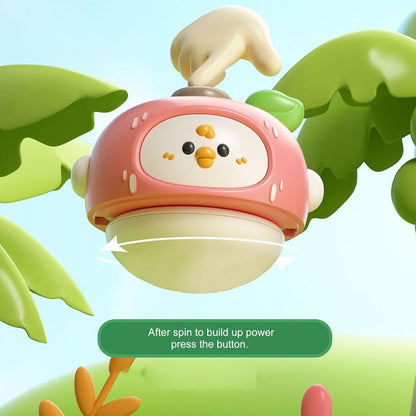 Nuytghr Rotating Top, Cartoon Fruit, 6.5x5.8x5.3cm, Learning Toy, Educational Play, Balance Game, ABS, Lightweight Build, Preschool Classroom, for Home School Activity Use