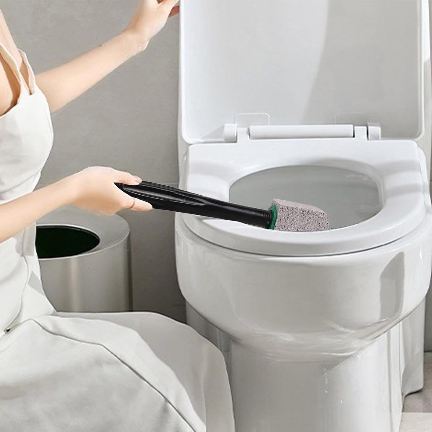 Toilet Cleaning Wand, Toilet Bowl Stain Remover, Deep Scrub Accessories, Hard Water Dirt Lifter Tool, Efficient Bowl Maintenance, Essential for Household Clean, 9.5x2.4x1.8in