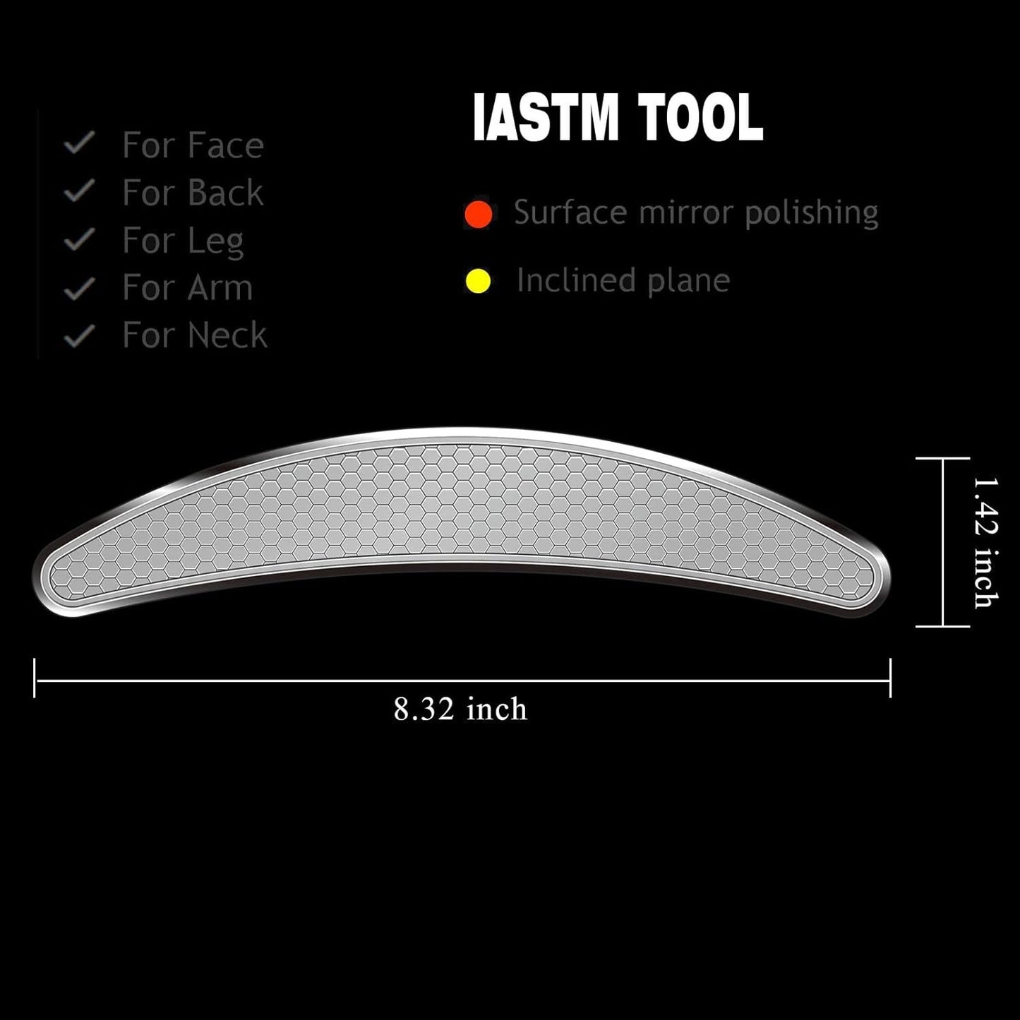 BYYDDIY 3 in 1 Stainless Steel Muscle Scraper Tools Set,Scraping Massage Tools for Physical Therapy,Derma Edge & GuaSha Massage Scraper Tool,IASTM Tools,Guasha Tool for Body