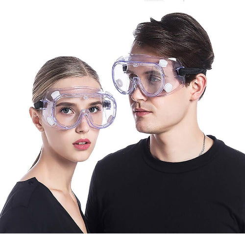 Safety Glasses Over Prescription Goggles Lab Anti Fog Clear Eye Protection Glasses Chemistry Soft, Direct Vent Perfect Protective Eyewear for Workplace Science Onion Goggles for Women Woodworking