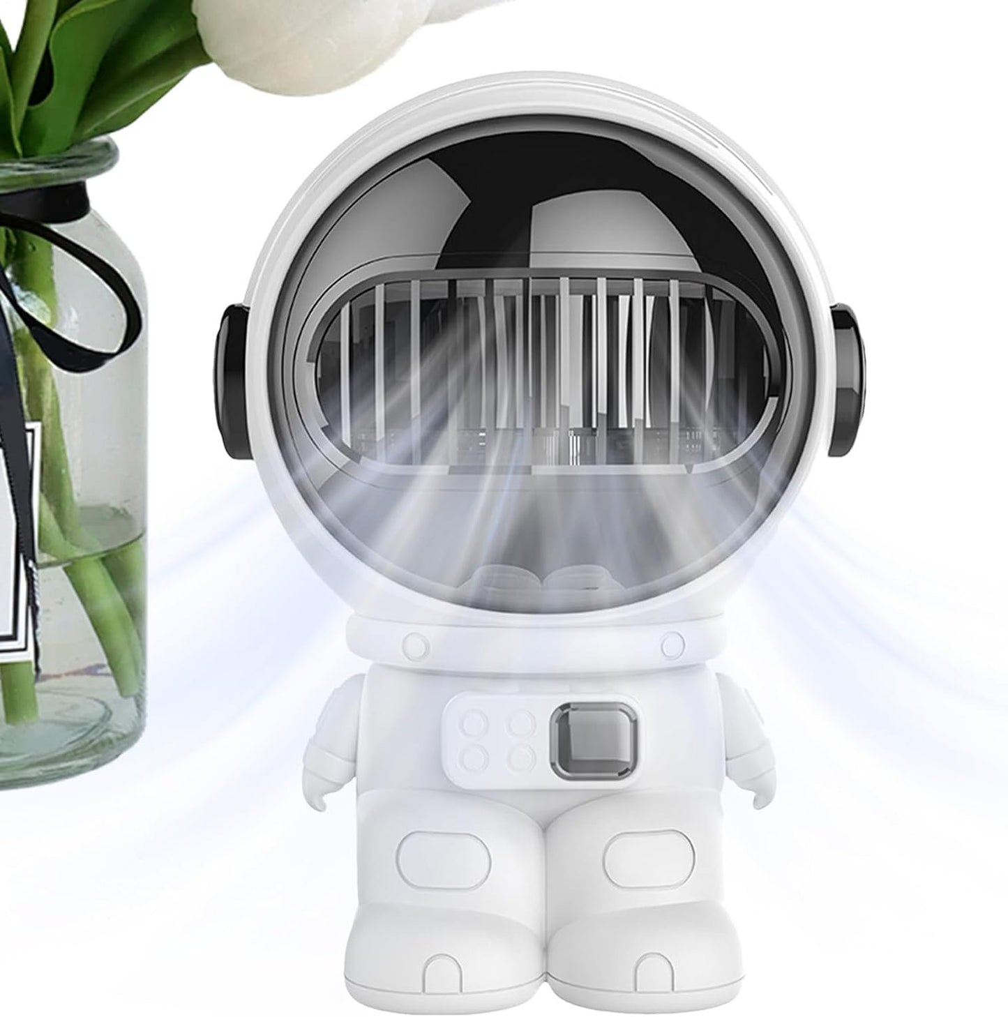 Bladeless Fan for Bedroom, Astronaut Shape Small USB Desk Fan, Personal Cooling Desktop Handheld Electric Tool Bladeless Portable Mini for Dormitory Home Kitchen Student Bedroom