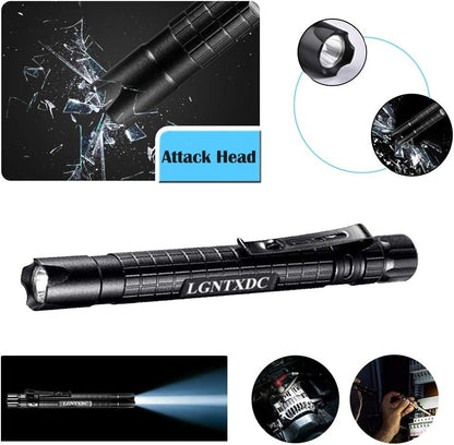 LGNTXDC LED Pen Light, 5 Pcs Ultra-Bright Aluminum Small AAA Mini Flashlights Tactical Penlight with Pen Clip, Non-Slip Waterproof IPX4 Pocket-Size, XDC140 Pro