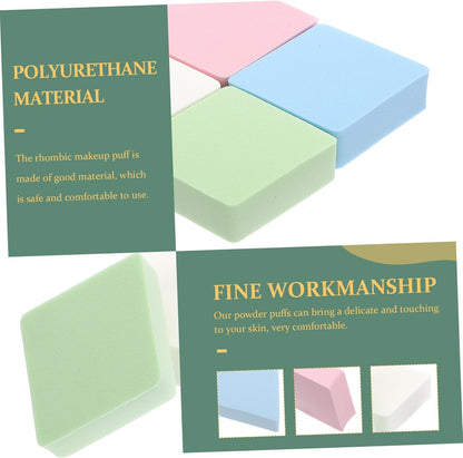 DEARMAMY 12Pezzi Soffietti Portatili Puff Per Fondotinta Multifunzionali Romboidale Accessori Per Makeup Utilizzabili e Umido