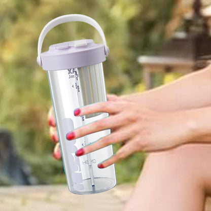 Buhyujkm Split Drinking Cup | 800ml 2 Use Water Bottle,Stylish Portable Travel Bottle, Two Sided Cup with Divider for Hydration, Camping, Backpacking, Travel