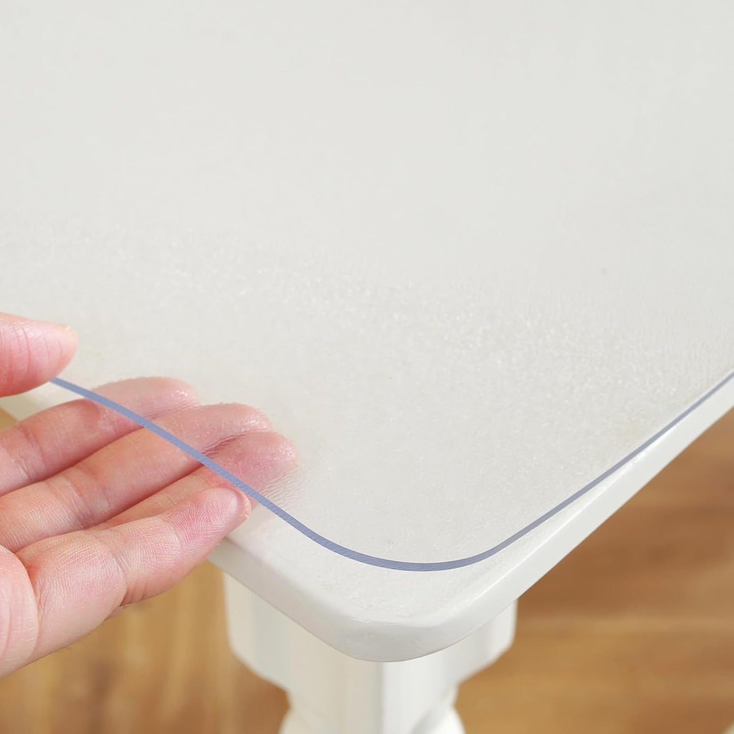 Royhom Frosted Table Cover Protector 2mm Thick 60 x 36 Inch Table Protector for Dining Room, Plastic Table Cover, Dining Table Protector, Table Top Protector Waterproof Oil-Proof
