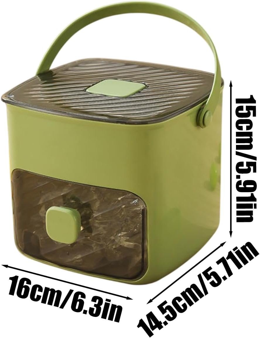 Cubi di ghiaccio vassoio con coperchio, vassoio cubi di ghiaccio | Secchio per ghiaccio a doppio strato di grande capacità - Utensili da cucina multifunzionale e gadget, refrigeratori da