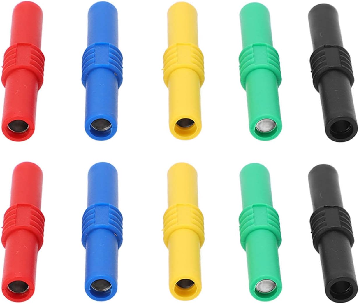 5Words Insulated Banana Couplers, Dual Banana Socket Female to Female Electronic Connector 4mm Banana Plug, F-F Plug Extension Adapter