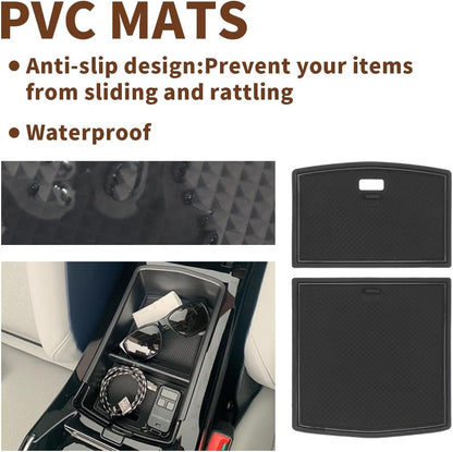 Muslogy for 2023 2024 2025 VW ID.4 ID6 Storage Box Organizer Center Console Tray Interior Accessories Compatible with Volkswagen ID4 ID.6 (2023+ Center Console Tray)