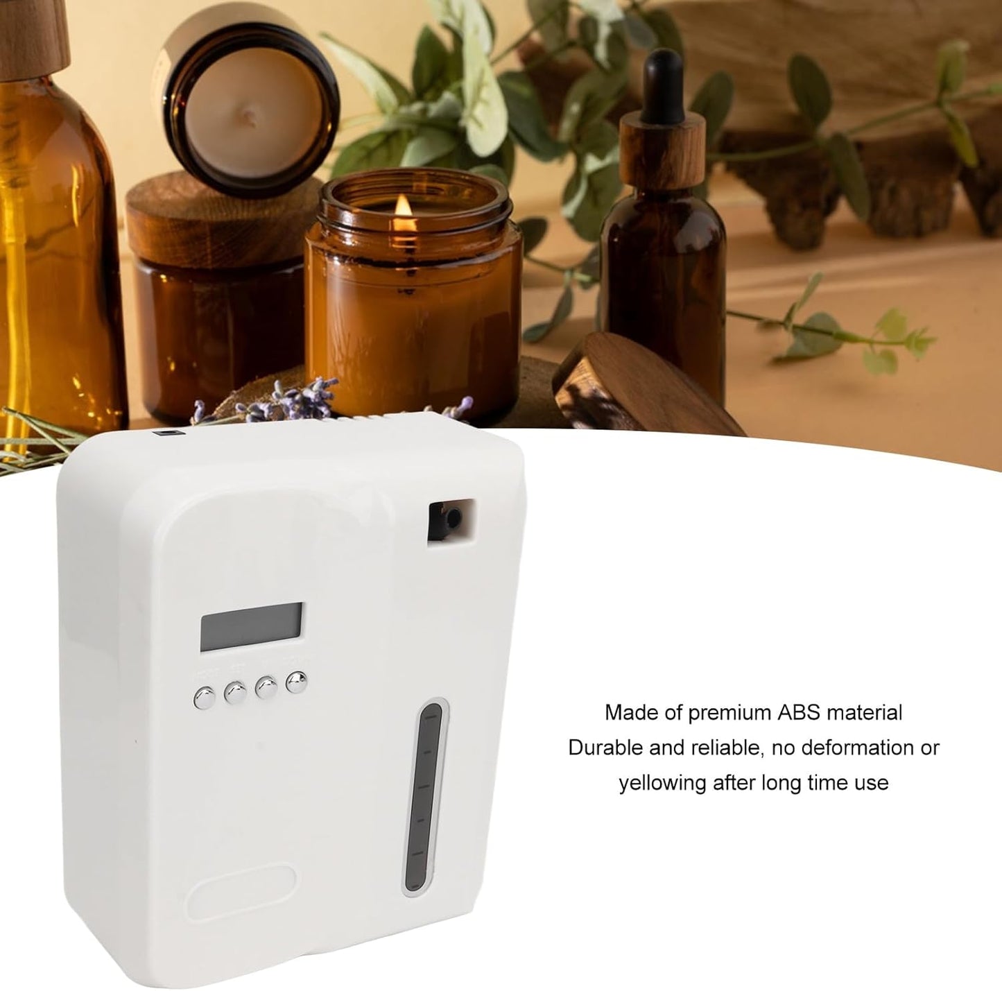 UPQRSG Smart Scent Air Machine, Bt Mobile APP Control Professional Essential Oil Diffuser, Aromatherapy Machine with Essential Oil Diffuser with Fan (EU-White)
