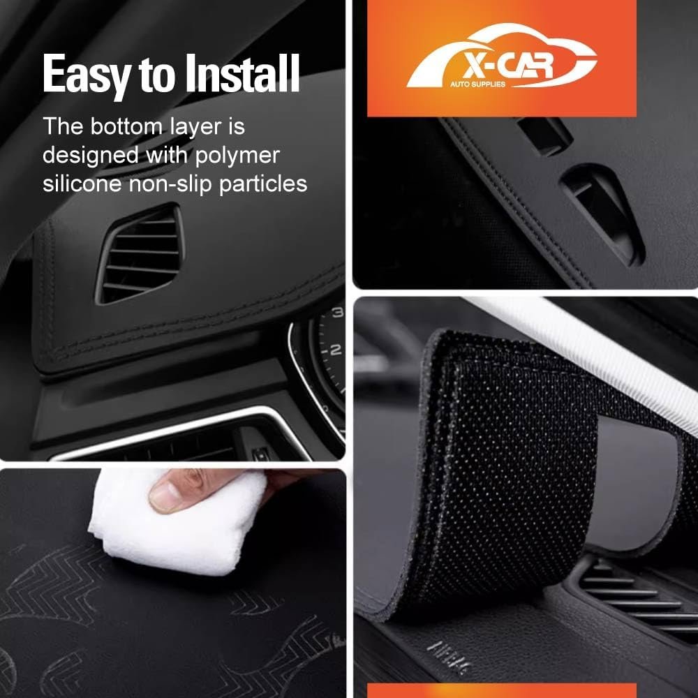 X-CAR Dash Mat for Kia Seltos 2022-2025 Non-Slip Microfiber Pad Cover Interior Accessories