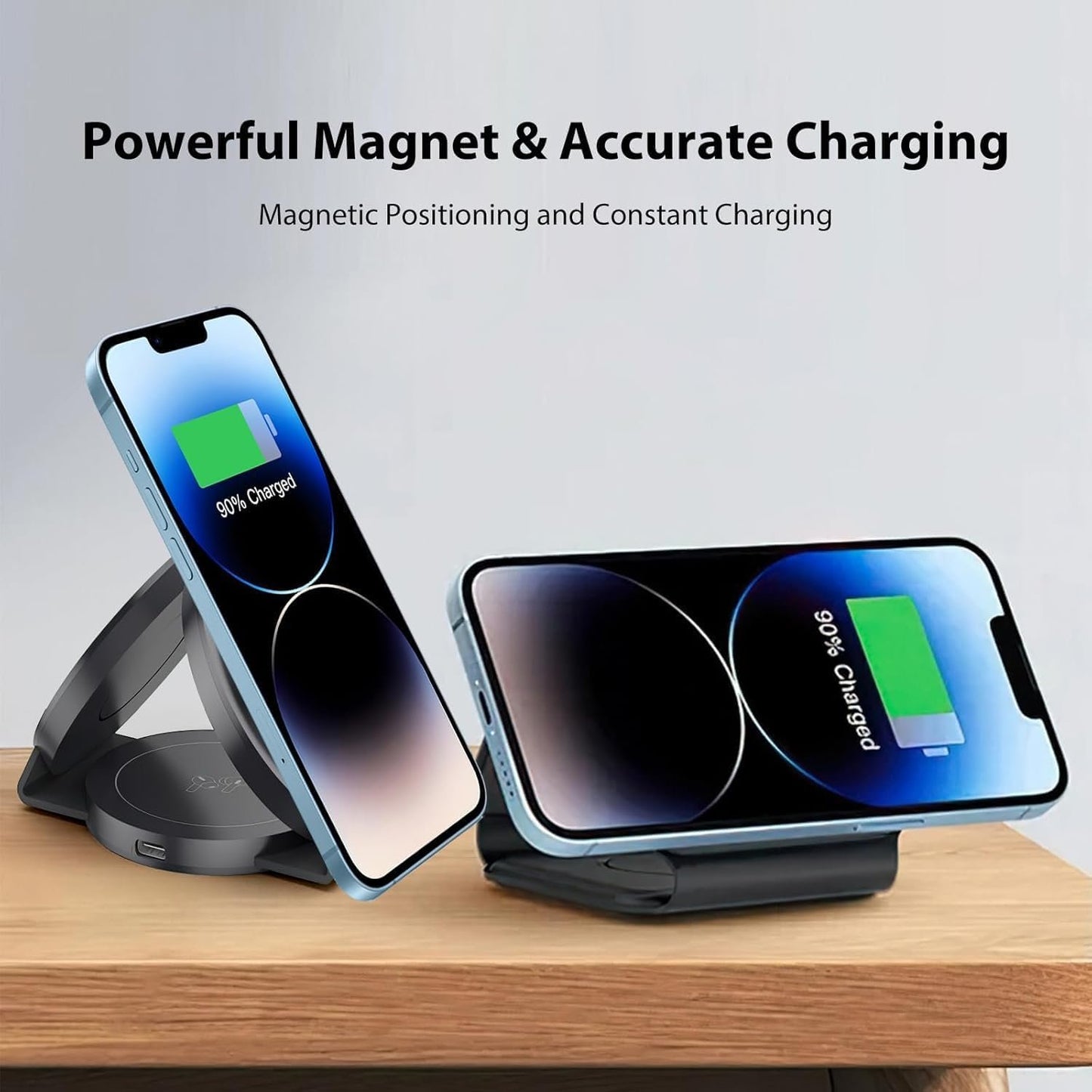 yuoscmc 3 in 1 Wireless Charger, Wireless Charging Station 15W Fast Wireless Charging Pad Mat Compatible with iPhone 14/15/13/12/SE/11/XS/XR, Apple Watch Ultra/9/8/7/SE/6/5/4/3/2, AirPods Pro 2/3/2