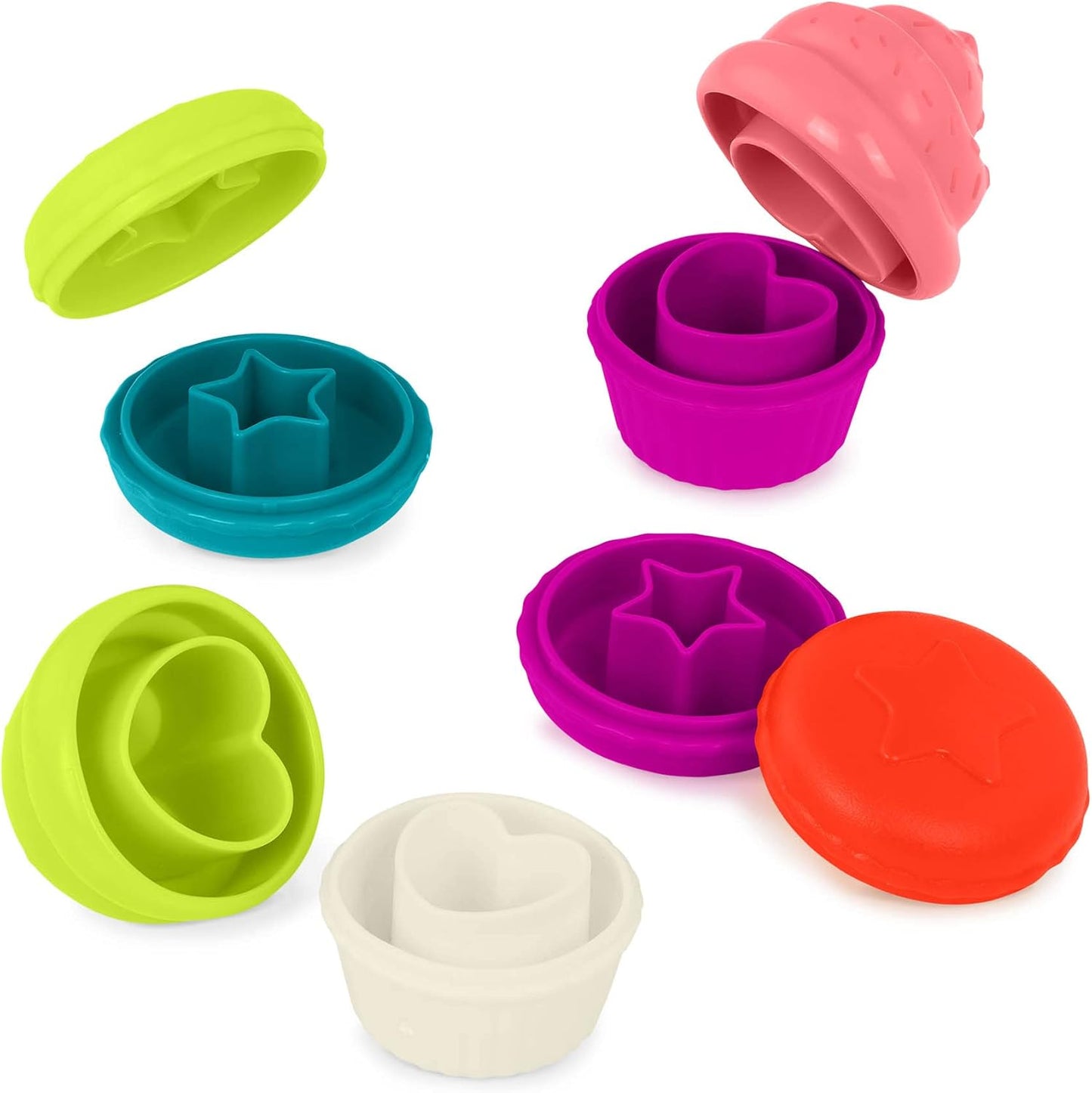 B. Toys B. Play - Toy Set - 17pc Playset - Sounds & Lights - Shape Sorting Desserts - 18 Months + - Musical Tea Party - BX4522Z