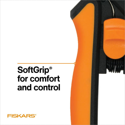 Fiskars Softouch Micro-Tip Pruning Snip, Non-Coated Blades, Orange/Black (399240-1003)