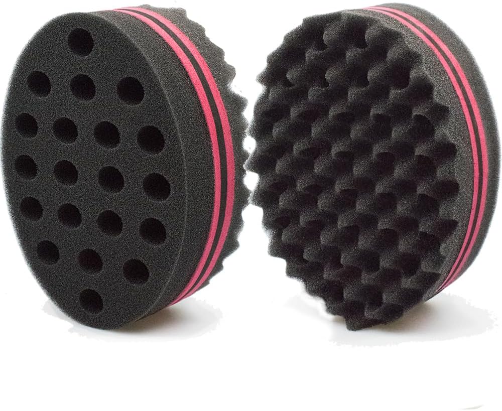 Hair Magic Twist Sponge: Two-Sided Dread Afro Coil Barber Tool for Curling and Waving Men's and Women's Long/Short Hair, 1 Pc