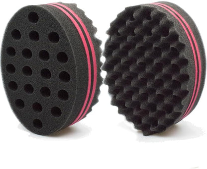 Hair Magic Twist Sponge: Two-Sided Dread Afro Coil Barber Tool for Curling and Waving Men's and Women's Long/Short Hair, 1 Pc