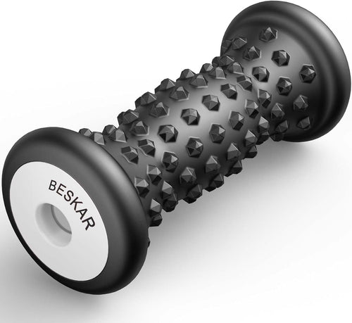 Foot Roller Massager Set for Plantar Fasciitis Relief - Deep Tissue Massage Tool for Arch Heel Pain, Includes Spiky Roller Ball and Lacrosse Ball for Muscle Relief and Acupressure Recovery