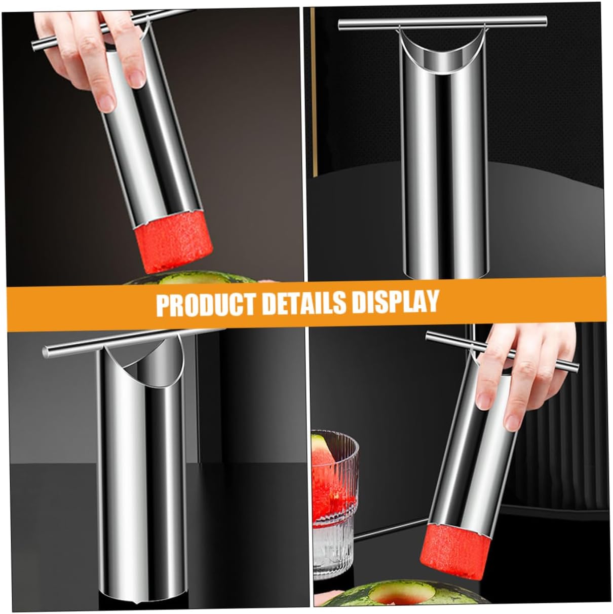 BIUDECO Watermelon Opener Slicer Puncher Non-Slip Fruit Cutter Tool Kitchen Gadget for Round Melons