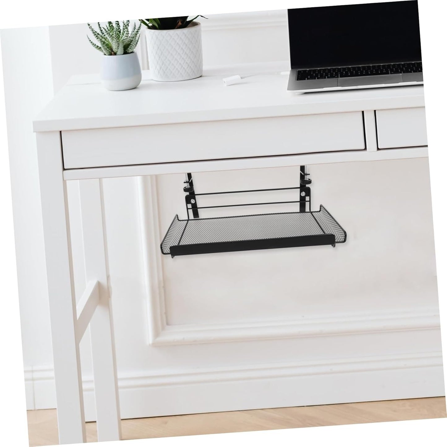 SHINEOFI Office Under Shelf Wire Storage Basket Organizer for Files and Stationery Stylish Under Desk to Workspace Organization and Cleanliness
