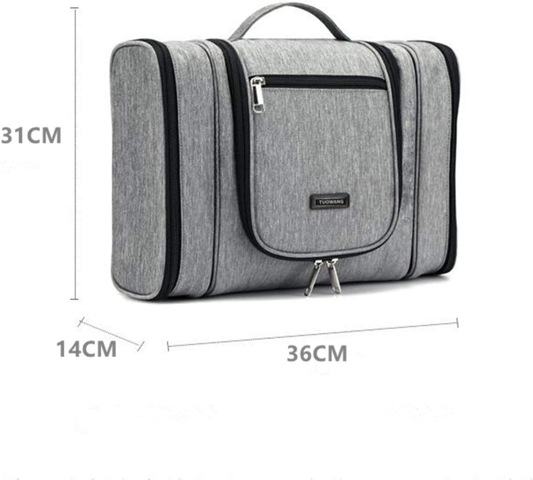 Hanging Travel Toiletry Bag For Women and Men,Cosmetic Makeup Hygiene Organizer Kit, Portable Storage Pack (Light Grey)