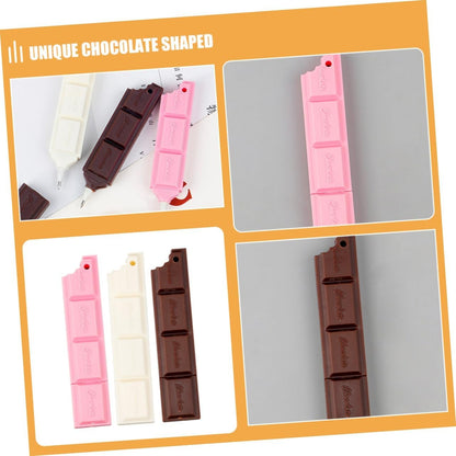 SEWACC Unique Creative Stationery 3pcs Chocolate Shape Pen Kids Gel Pen Novelty Writing Tools